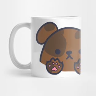 cute kawaii brown dotted dog Mug